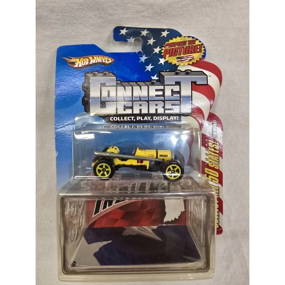 Hot Wheels Connect‎ Cars Indiana Old #3 Race Across the States #19 Yellow 2008